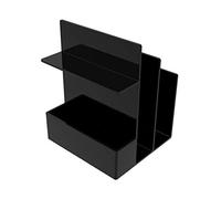 WYQXTY Portariviste in plastica, Libreria da scrivania in acrilico, organizer multicolore(Black)