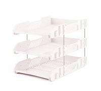 WYQXTY Portariviste in plastica, Organizzatore di documenti da scrivania in plastica a 3 strati multicolore for casa, ufficio e scuola(E)