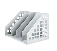 WYQXTY Portariviste in plastica, Organizzatore di file da scrivania in rete di plastica a 4 scomparti for riviste, libri, carta A4 multicolore(B)
