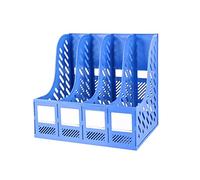 WYQXTY Portariviste in plastica, Organizzatore pieghevole in plastica a 4 scomparti for documenti e riviste for scrivania, ufficio e scuola(A)