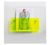 WYQXTY Scaffale sospeso da parete in acrilico Portariviste in acrilico montato a parete, brochure, letteratura, multicolori, dimensioni multiple(Green,40cm/16in)