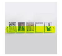 WYQXTY Scaffale sospeso da parete in acrilico Portariviste in acrilico montato a parete, brochure, letteratura, multicolori, dimensioni multiple(Green,120cm/47in)