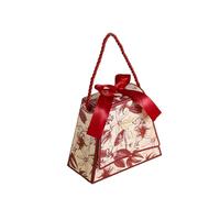 WYQXTY scatole di Carta per bomboniere, Scatole da 10 Pezzi con Manici a Nastro, Design Elegante Stampato for Feste di Damigelle d'Onore e Occasioni Speciali(Color3)