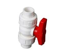 WYQXTY Valvola a Sfera in plastica PVC, Valvola a Sfera a Doppia Unione in PVC Multicolore ID 20-50 mm Raccordo for Tubo for Acquario e irrigazione(Wit,25mm)