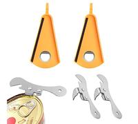 WYRGQIQN 5 Pezzi Apriscatole, Apriscatole a mano, Acciaio Inossidabile Apriscatole, Multifunzionale Apri Set (giallo, argento)