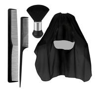 WYRGQIQN Mantello da Parrucchiere Professionale, Kit Accessori Barberia con Spazzola per Collo, Pettine e Forbici - Ideale per Adulti e Bambini, Adatto per Salone e Uso Domestico