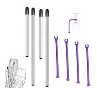 WYRGQIQN Set di 4 Supporti per Steli di Bicchieri da Lavastoviglie e Supporti per Bottiglie a 4 Posti - Supporto Universale per Lavastoviglie per Bicchieri da Birra, Flûte, Bicchieri da Vino, ECC
