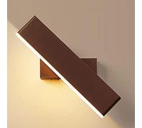 WYRKYP Applique da Parete Lampada Orientabile 350 ° Lampada da Parete Moderna Apparecchio Di Illuminazione per Interni per Corridoio Scale Hotel Comodino Soiorno 6W Lampada da Parete a Led,Marrone,Lu