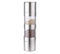 WYRMB Macina Sale e Pepe 2 in 1 in Acciaio Inox, macina in Ceramica, Manuale, in Vetro Acrilico, macina spezie Non Riempito, macina Sale, macina Pepe, macina Sale, macina Doppia.