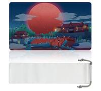 Wyrmspire Blood Moon Shinto Anime (Bordi cuciti) - Tappetino da Gioco MTG - Compatibile con Il Tappetino da Gioco Magic The Gathering - Accessori TCG e MTG Premium