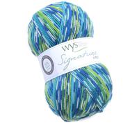 WYS Bluefaced Leicester Wool/Sock Wool self pattern with Signature 4ply Sock Yarn 100g | 851 Peacock Blue Faced Leicester Wool by West Yorkshire Spin