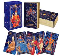Wyspell Blue Starlight Tarocchi Deck: carte dei tarocchi ispirate al cielo stellato con istruzioni (lingua italiana non garantita), set di carte dei tarocchi unico, carte dei tarocchi per