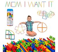 WYSWYG Cannucce da Costruzione, Giocattolo da Costruzione, a Partire dai 3 Anni, 240 cannucce, Set Fai da Te per Bambini, Giocattolo educativo Creativo per Ragazzi e Ragazze, Super Regalo