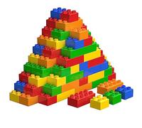 WYSWYG Grande set di mattoncini da costruzione, compatibile, ideale per bambini dai 2, 3, 4 anni in su, 70 pezzi.