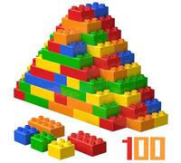 WYSWYG Grande set di mattoncini da costruzione, compatibile, ideale per bambini dai 3, 4,5 anni in su, 100 pezzi.