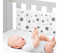 WYSWYG® Paracolpi traspiranti per culla per sicurezza e comfort, di alta qualità, 70 x 140, paracolpi per culla, protezione per lettino, set per bambini, 30 cm x 170 cm, 2 pezzi