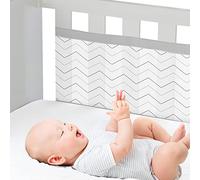 WYSWYG® Paracolpi traspiranti per culla per sicurezza e comfort, di alta qualità, 70 x 140, paracolpi per culla, protezione per lettino, set per bambini, 30 cm x 170 cm, 2 pezzi