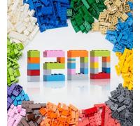 WYSWYG Set di 1200 mattoni da costruzione classici per bambini, blocchi multicolore, compatibili con blocchi da costruzione, mattoni da costruzione ABS, giocattolo educativo per bambini dai 6 anni in