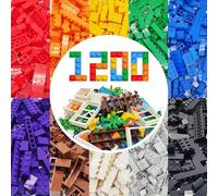 WYSWYG Set di 1200 pezzi di mattoncini - Compatibili, set di mattoncini di base, adatto a ragazzi e ragazze di 6 anni e più