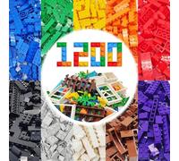 WYSWYG Set di 1200 pezzi di mattoncini - Compatibili, set di mattoncini di base, adatto a ragazzi e ragazze di 6 anni e più