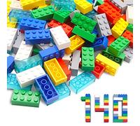WYSWYG Set di 140 mattoncini da costruzione, pietre classiche, di alta qualità, compatibili, colorate, per bambini e amanti del MOC, 7 colori