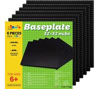 WYSWYG Set di 6 pannelli, 25 x 25 cm, come piastra di base, compatibile, nero