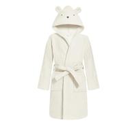 WYTbaby Accappatoio per bambini 100% cotone morbido soffice spugna per bambini vestaglia con cappuccio per ragazzi e ragazze 1-8 anni, bianco, 1-2 Jahre