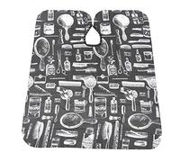 Wytino Grembiule parrucchiere, grembiule per taglio di capelli, mantella per tagliare i capelli, grembiule salone, grembiule parrucchiere con bottoni a pressione, grembiule barbiere