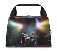 WYUSPGK Borsa per il pranzo, borsa termica per il pranzo con stampa rock band palcoscenico borsa termica per il pranzo tote durevole borsa per il pranzo leggera borsa
