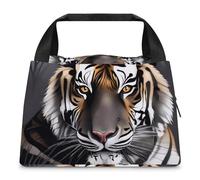 WYUSPGK Borsa per il pranzo, motivo tigre a riposo, borsa termica per il pranzo, borsa termica per il pranzo, borsa per il pranzo resistente, borsa per il pranzo leggera