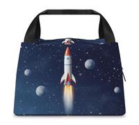 WYUSPGK Borsa per il pranzo, stampa razzo nello spazio, borsa termica per il pranzo, borsa termica per il pranzo, borsa per il pranzo, borsa per il pranzo leggera borsa da picnic