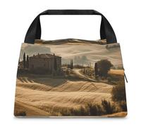 WYUSPGK Borsa per il pranzo, vista del tipico paesaggio toscano stampa isolata borsa termica per il pranzo tote durevole borsa per il pranzo leggera borsa da picnic