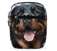 WYUSPGK Piccola cartella, Rottweiler, stampa con testa di lingua, borsa a tracolla, borsa a tracolla versatile, borsa casual a tracolla staccabile, testa di cane Rottweiler, taglia unica, cani