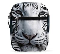 WYUSPGK Piccola cartella, stampa tigre bianca, borsa a tracolla borsa a tracolla versatile borsa casual borsa a tracolla borsa a tracolla staccabile borsa a tracolla borsa bianca tigre taglia unica