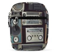 WYUSPGK Piccola cartella, vintage Wall of Radio Boombox stampa borsa a tracolla borsa a tracolla versatile borsa a tracolla casual borsa tracolla staccabile borsa vintage Wall of Radio Boombox, taglia
