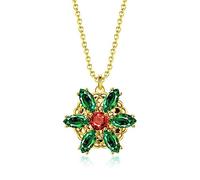 WYUYIW Collana Valily Anastasia Collana con Fiori in Pietra di Smeraldo Collana con Ciondolo Ispirata alla Principessa perduta per Donna