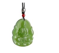 Wyvix Ciondolo guardiano dello zodiaco di giada Hetian acqua limpida, collana Manjusri Samantabhadra Bodhisattva da 10 g, amuleto nefrite(Pig chivalrous)