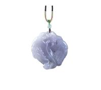 Wyvix Ciondolo Ruyi Pixiu in giadeite birmana di grado A, collana con bestia ricchezza pesante da 50 g, amuleto prosperità come desideri