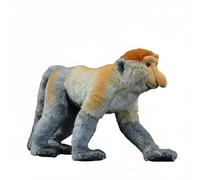 Wyvix Peluche realistico a forma di scimmia nasica - Primate peluche dal naso lungo, morbido, da 16,5 pollici, con cornice multicolore e snodabile