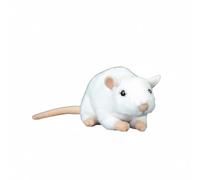 Wyvix Peluche realistico a forma di topo bianco - Topolino peluche morbido da 6,7 pollici con e corpo rosa Simpatico regalo a laboratorio