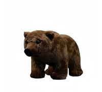 Wyvix Peluche realistico di orso bruno - 13,4" morbido animale peluche grizzly con gobba sulla spalla e imbottitura perline