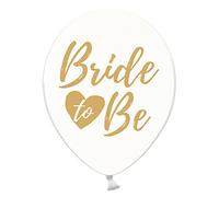 wYw 6 Palloncini Trasparenti Bride to be Oro