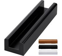 WYWY Supporto per Specchio da Terra, Cornice per Specchio a Piedestallo in Legno Antiscivolo con Base Robusta - Facile da installare, Pratico & Durevole per Cornici Fotografiche e Quadri(Black)