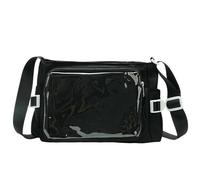 WYXDYSJWM Ita Bag, graziosa borsa a tracolla per donne e adolescenti, Kawaii JK Pin Display graziosa borsa a tracolla estetica casual zaino resistente borsa per libri anime cosplay regali, Nero ,