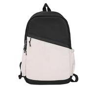 WYXDYSJWM Zaino scolastico per uomini e donne, zaino leggero resistente all'acqua per università, unisex, zaino bicolore con toppe per lavoro e viaggi, Nero , L, Casual