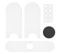 WYYFXY® 1 tappetino scolapiatti per rubinetto, 45 x 10 x 0,9 cm, colore bianco, per cucina, bagno