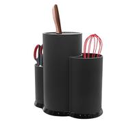 WYYFXY® Ceppo portacoltelli senza coltello, 3 in 1, supporto per utensili da cucina, colore nero, per tutti i coltelli da cucina