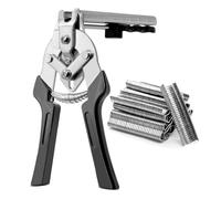 WYYFXY® Pinza a clip per salsiccia con 600 clip, pinza ad anello per recinzione, rete metallica per uccelli, recinzioni, gabbie, materassi, cuscini auto, divani