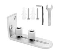 WYYFXY® Rotoli di guida per porta scorrevole, guida a pavimento, guida per porte scorrevoli (argento)