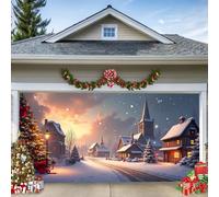 WYYHAA A, 8 x 7 ft/2,4 x 2,1 m, striscione per porta del garage, grande sfondo impermeabile, riutilizzabile, decorazione per le vacanze per la casa, il giardino, le feste